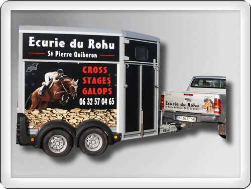 communication et publicité adhésive pour véhicules, camions, voitures, remorques à Quiberon, Auray, Vannes, Morbihan
